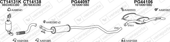 Veneporte 451020 - Система випуску ОГ autocars.com.ua