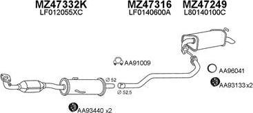 Veneporte 470054 - Система випуску ОГ autocars.com.ua