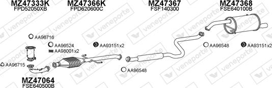 Veneporte 470111 - Система випуску ОГ autocars.com.ua