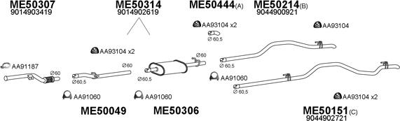 Veneporte 500134 - Система выпуска ОГ avtokuzovplus.com.ua