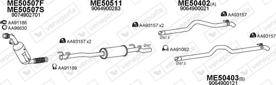 Veneporte 500408 - Система выпуска ОГ avtokuzovplus.com.ua