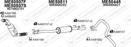 Veneporte 500413 - Система выпуска ОГ avtokuzovplus.com.ua