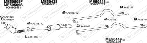 Veneporte 500421 - Система выпуска ОГ avtokuzovplus.com.ua