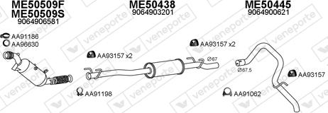 Veneporte 500424 - Система выпуска ОГ avtokuzovplus.com.ua