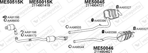 Veneporte 500436 - Система выпуска ОГ avtokuzovplus.com.ua