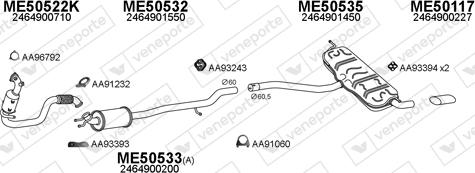 Veneporte 500464 - Система выпуска ОГ avtokuzovplus.com.ua