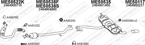 Veneporte 500468 - Система выпуска ОГ avtokuzovplus.com.ua