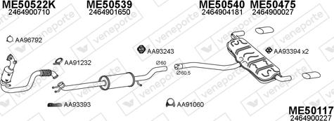 Veneporte 500470 - Система випуску ОГ autocars.com.ua