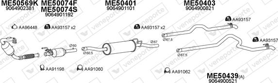 Veneporte 500497 - Система випуску ОГ autocars.com.ua