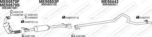 Veneporte 500505 - Система випуску ОГ autocars.com.ua