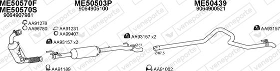 Veneporte 500506 - Система випуску ОГ autocars.com.ua