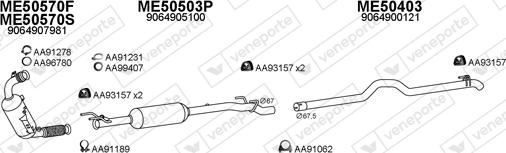 Veneporte 500509 - Система випуску ОГ autocars.com.ua