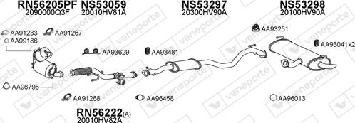 Veneporte 530322 - Система випуску ОГ autocars.com.ua