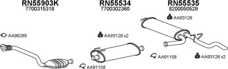 Veneporte 550361 - Система випуску ОГ autocars.com.ua