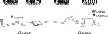 Veneporte 550406 - Система випуску ОГ autocars.com.ua