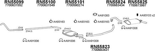 Veneporte 550425 - Система випуску ОГ autocars.com.ua