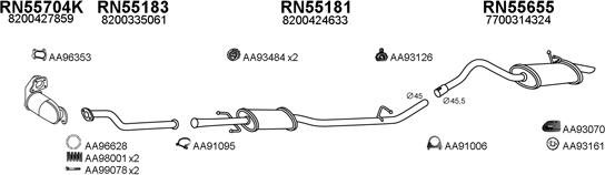 Veneporte 550505 - Система випуску ОГ autocars.com.ua