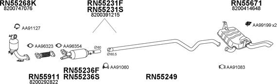 Veneporte 550540 - Система випуску ОГ autocars.com.ua