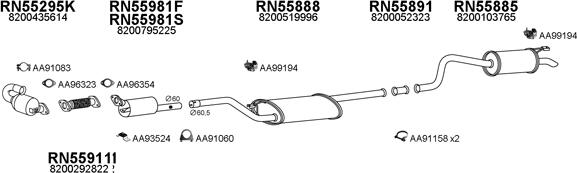 Veneporte 550569 - Система випуску ОГ autocars.com.ua