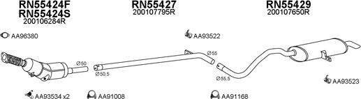 Veneporte 550619 - Система випуску ОГ autocars.com.ua