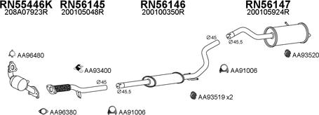 Veneporte 550754 - Система випуску ОГ autocars.com.ua