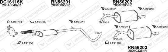 Veneporte 550812 - Система випуску ОГ autocars.com.ua