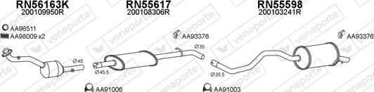 Veneporte 550816 - Система випуску ОГ autocars.com.ua