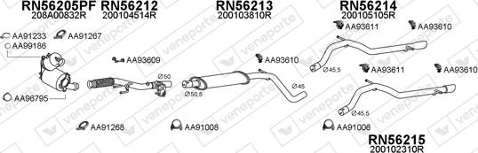 Veneporte 550825 - Система випуску ОГ autocars.com.ua