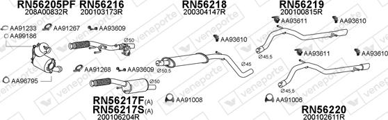 Veneporte 550826 - Система випуску ОГ autocars.com.ua