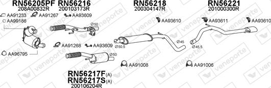 Veneporte 550827 - Система випуску ОГ autocars.com.ua