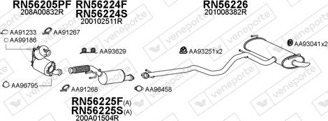 Veneporte 550829 - Система выпуска ОГ avtokuzovplus.com.ua