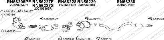 Veneporte 550831 - Система випуску ОГ autocars.com.ua