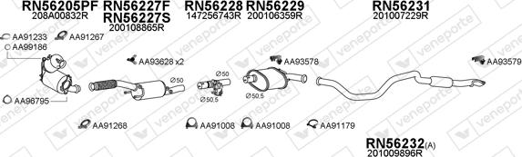 Veneporte 550832 - Система випуску ОГ autocars.com.ua