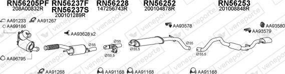 Veneporte 550840 - Система випуску ОГ autocars.com.ua