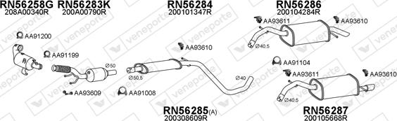 Veneporte 550842 - Система випуску ОГ autocars.com.ua