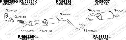 Veneporte 550846 - Система випуску ОГ autocars.com.ua