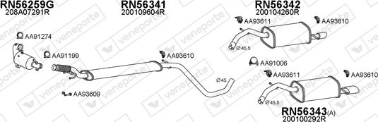 Veneporte 550848 - Система випуску ОГ autocars.com.ua