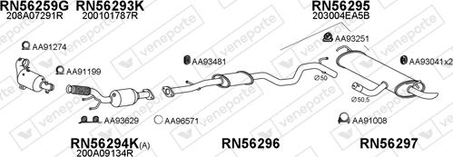 Veneporte 550851 - Система випуску ОГ autocars.com.ua