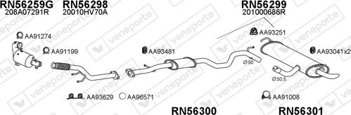 Veneporte 550852 - Система випуску ОГ autocars.com.ua