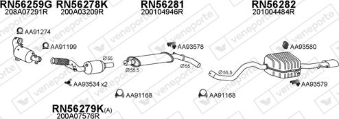 Veneporte 550861 - Система випуску ОГ autocars.com.ua