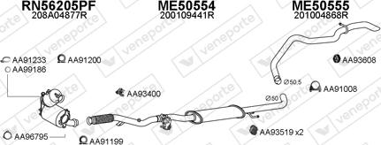 Veneporte 550873 - Система випуску ОГ autocars.com.ua