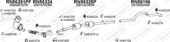 Veneporte 550876 - Система випуску ОГ autocars.com.ua