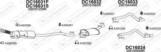 Veneporte 550879 - Система випуску ОГ autocars.com.ua