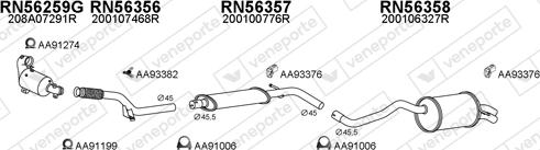 Veneporte 550880 - Система випуску ОГ autocars.com.ua