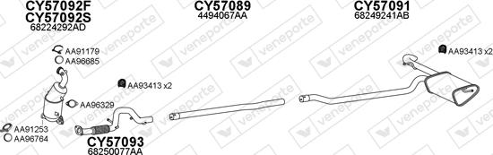 Veneporte 570520 - Система випуску ОГ autocars.com.ua