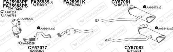 Veneporte 570522 - Система випуску ОГ autocars.com.ua