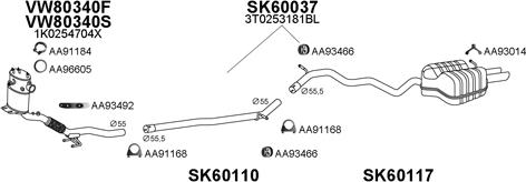 Veneporte 600155 - Система випуску ОГ autocars.com.ua