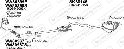 Veneporte 600196 - Система випуску ОГ autocars.com.ua