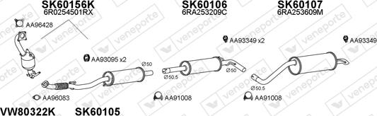 Veneporte 600219 - Система випуску ОГ autocars.com.ua