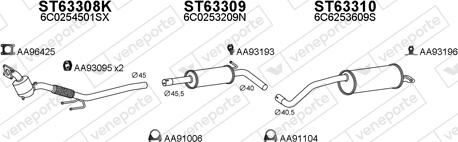 Veneporte 800964 - Система випуску ОГ autocars.com.ua
